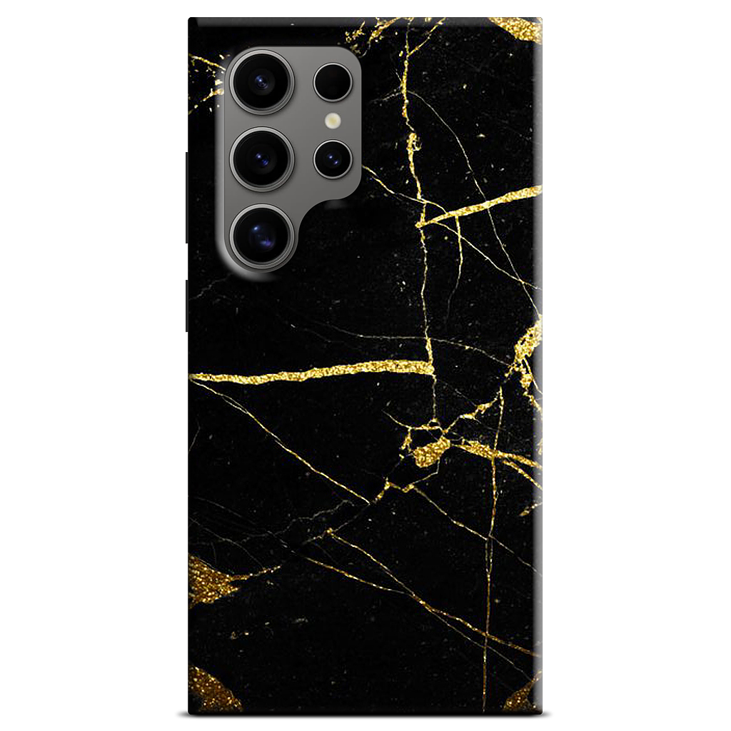 Black and Gold Marble Samsung Case