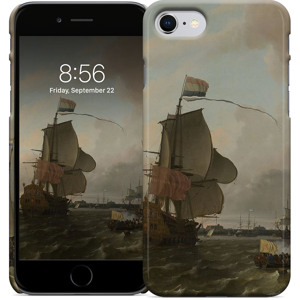 The Warship Brielle on the Maas Rotterdam iPhone Case