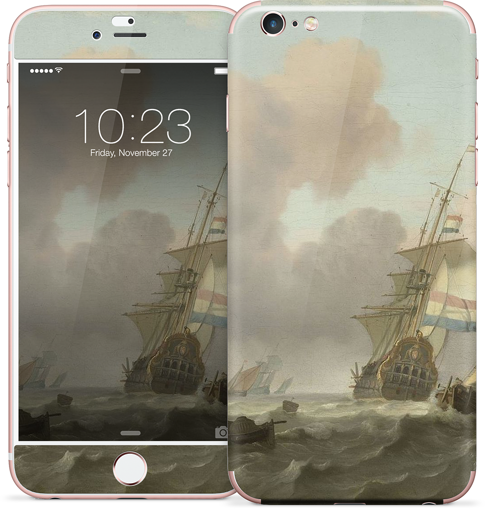 Ships in Choppy Sea iPhone Skin