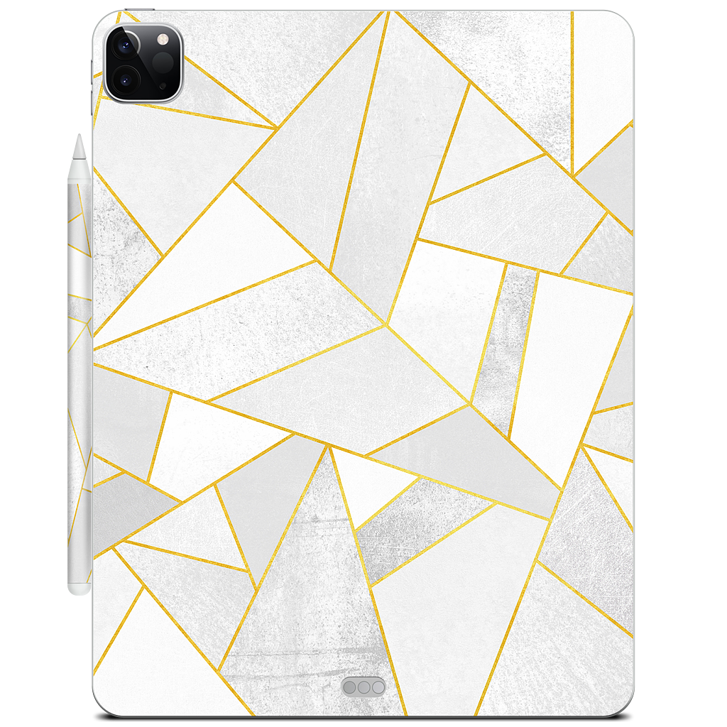White Stone / Golden Lines iPad Skin