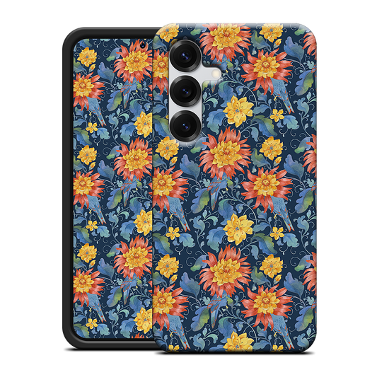 Blue Bird Pattern Samsung Case