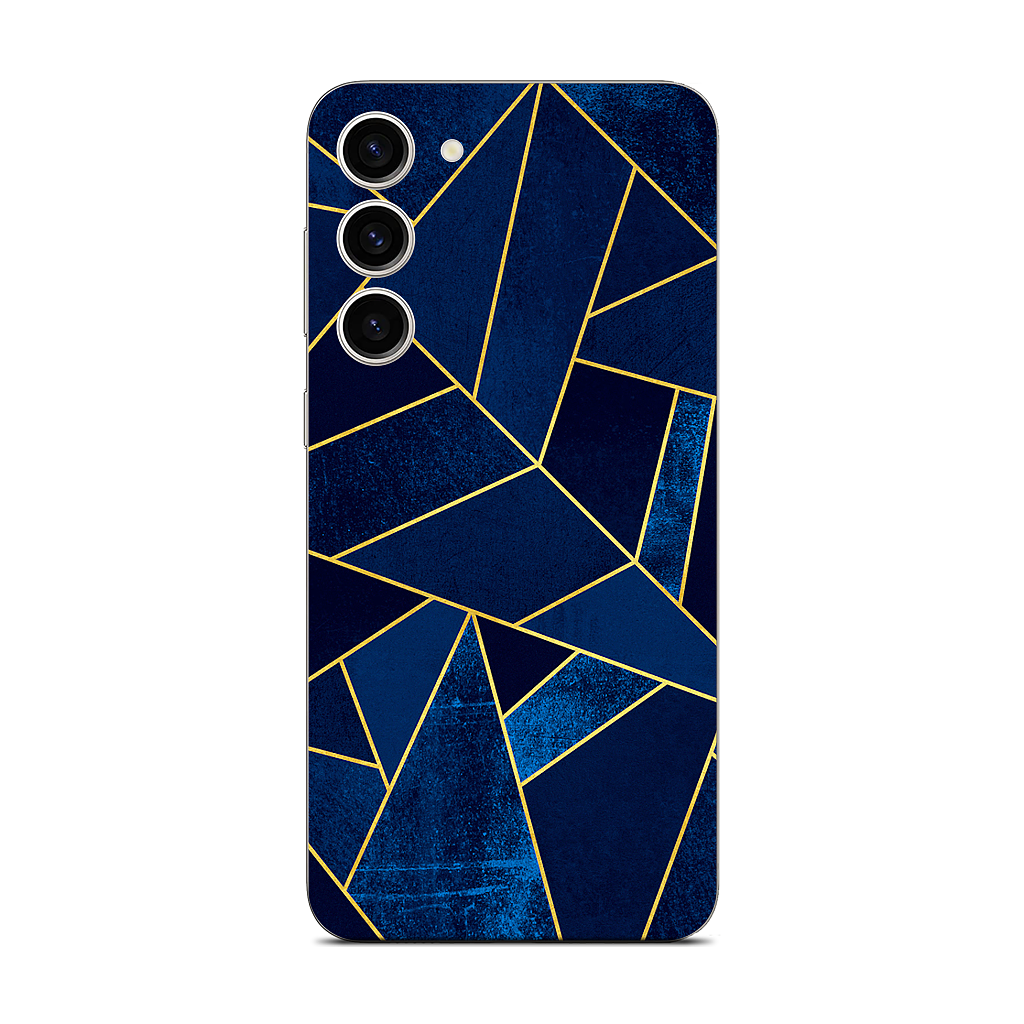 Blue Stone / Gold Lines Samsung Skin