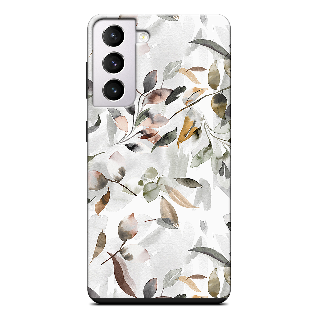 Watercolor Leaves Green Samsung Case