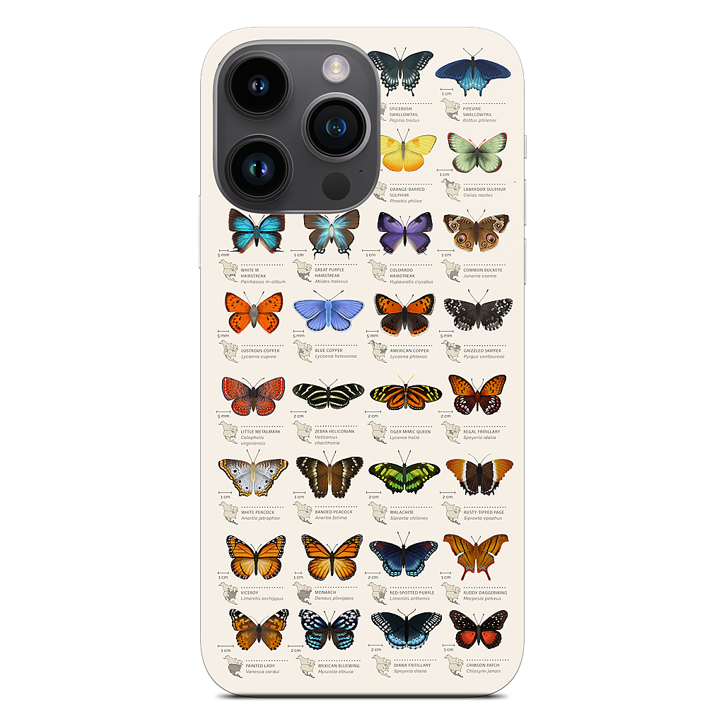 42 North American butterflies iPhone Skin