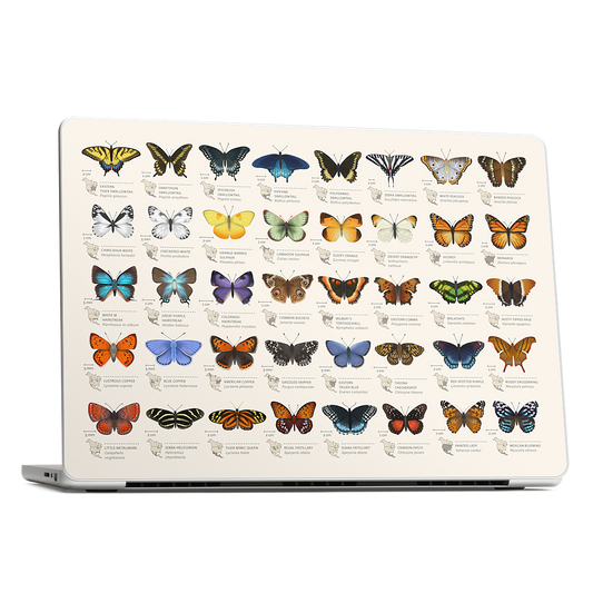 42 North American butterflies MacBook Skin