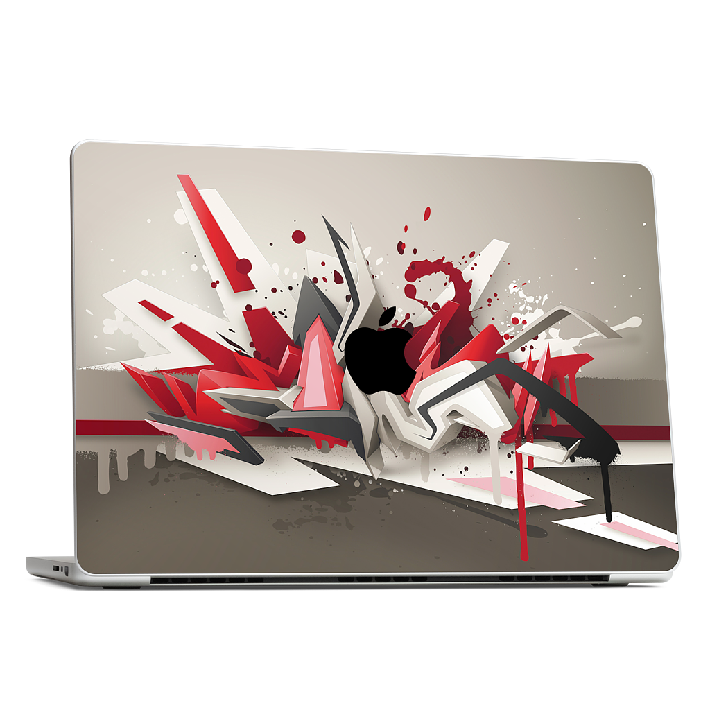 Red Metal MacBook Skin