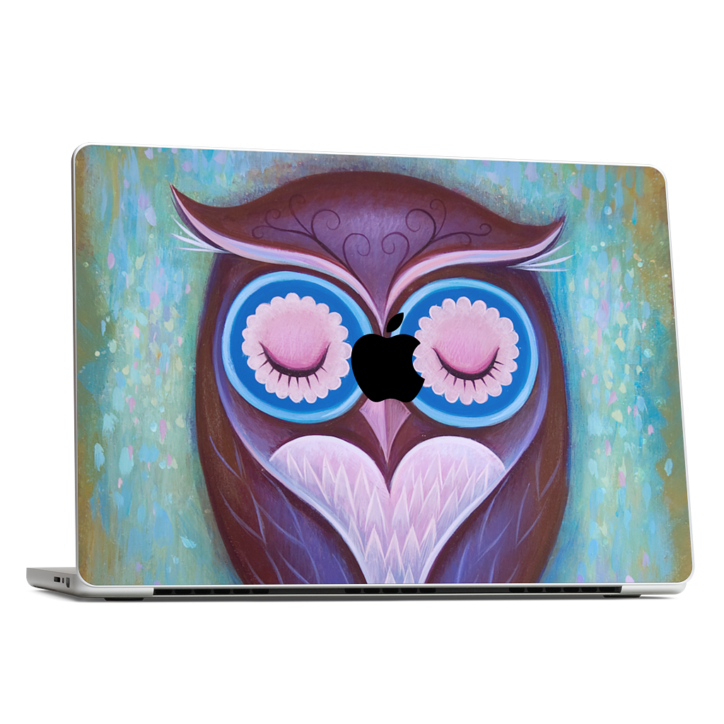 Sleepy Owl MacBook Skin