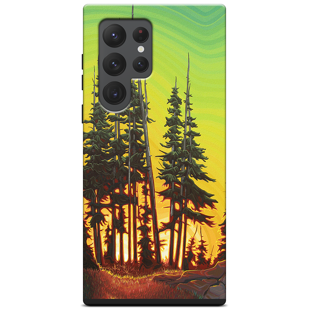 Green Skies At Night Samsung Case