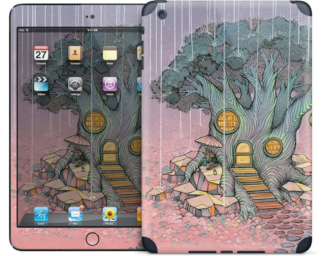 Rainy Day In The Library iPad Skin