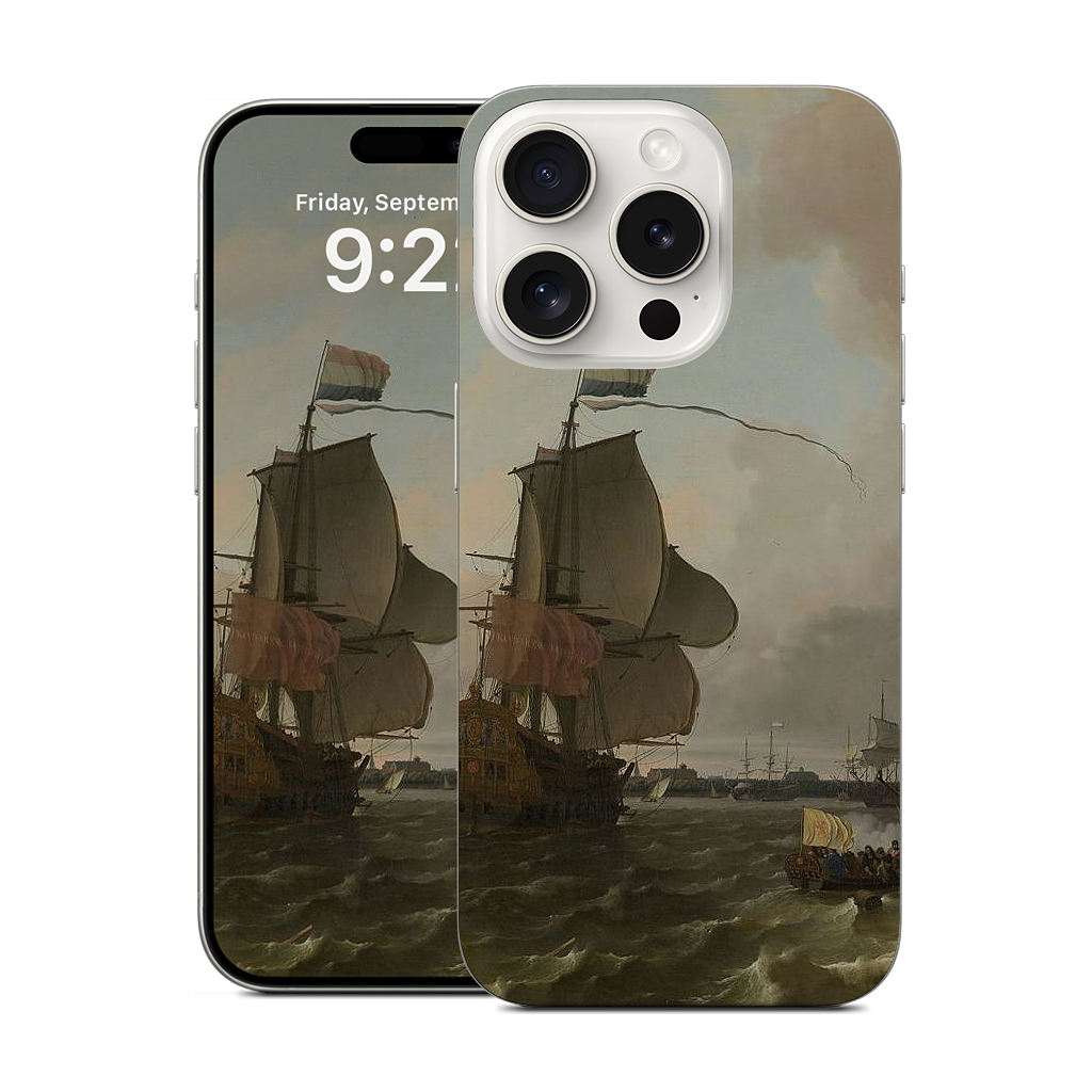 The Warship Brielle on the Maas Rotterdam iPhone Skin