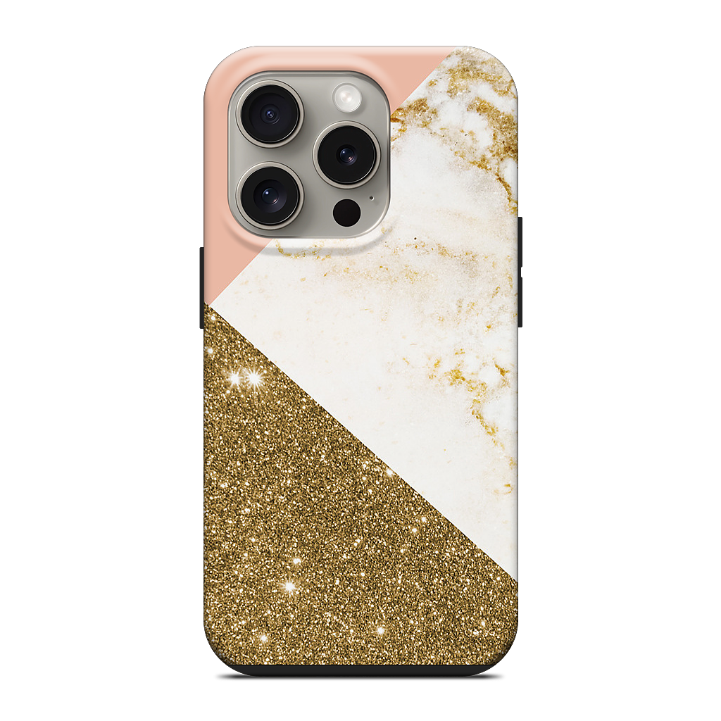Gold Marble Collage  iPhone Case
