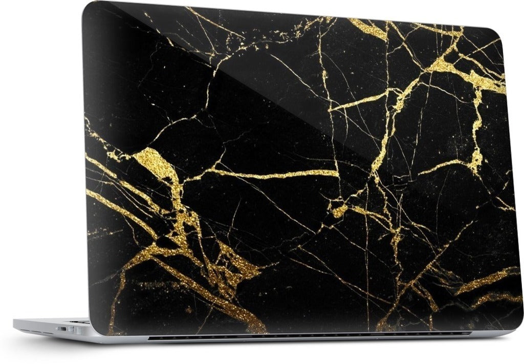 Black and Gold Marble MacBook Skin