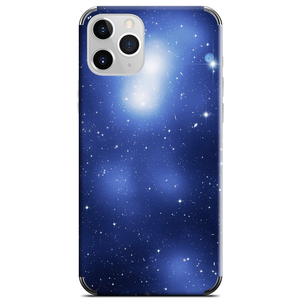 Galaxy Cluster Blue iPhone Skin
