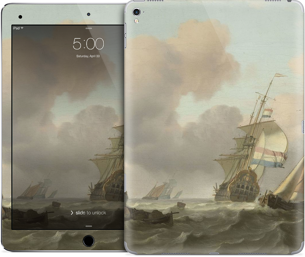 Ships in Choppy Sea iPad Skin