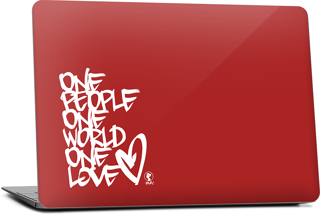 One People, One World, One Love MacBook Skin