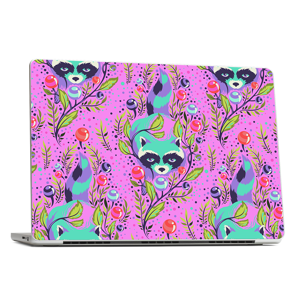 Raccoon Fuchsia MacBook Skin