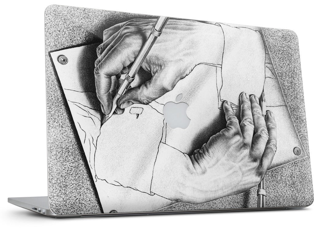 Drawing Hands MacBook Skin