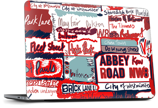 London Words Dell Laptop Skin