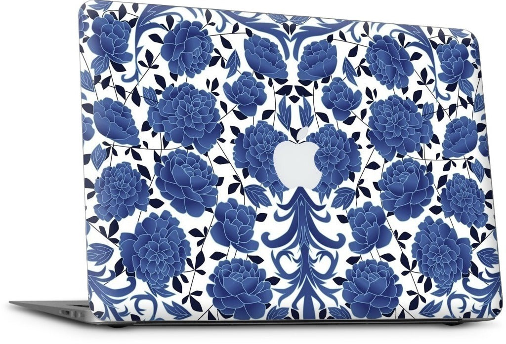 Blue flowers MacBook Skin