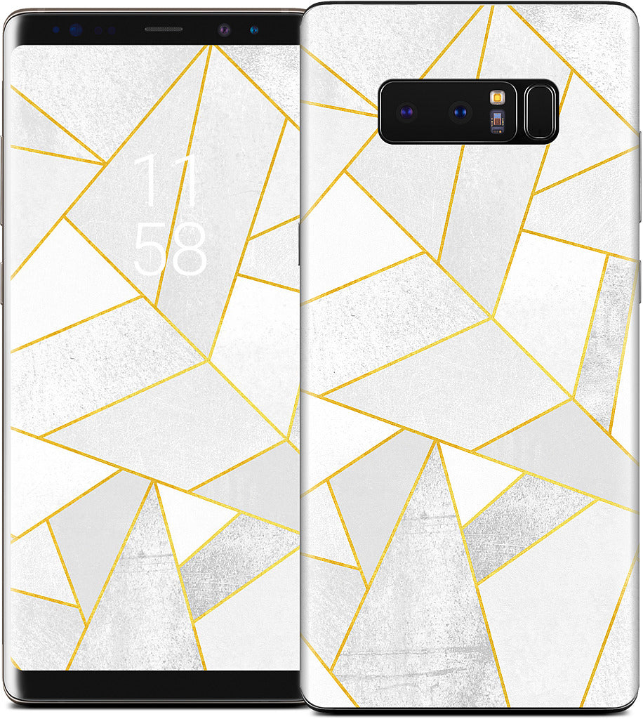 White Stone / Golden Lines Samsung Skin