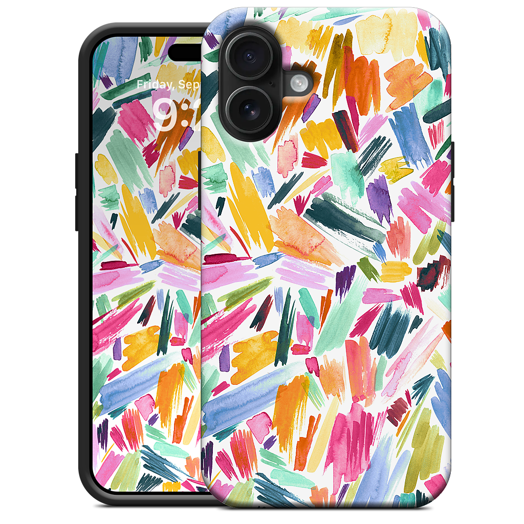 Colorful Abstract Strokes iPhone Case