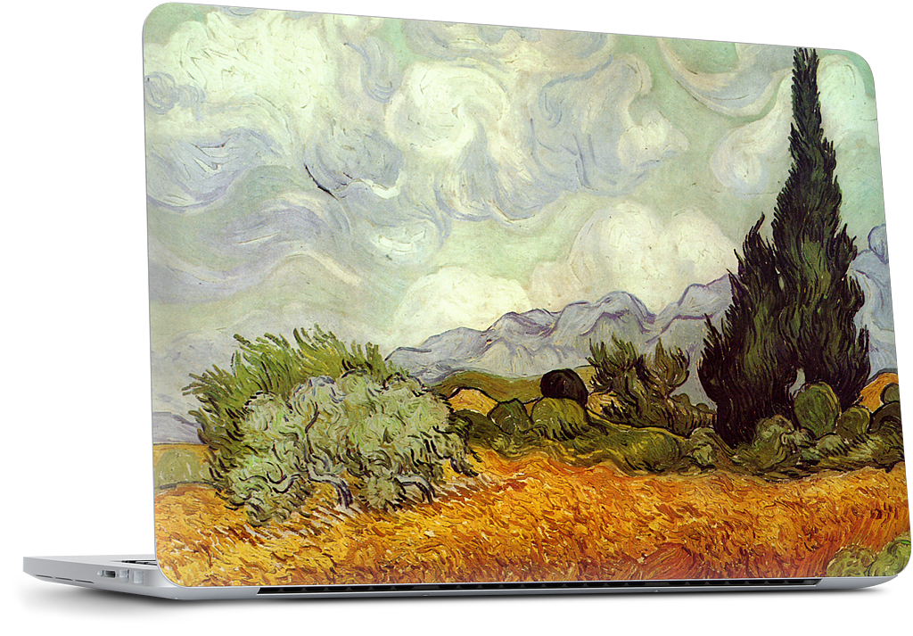 A Wheatfield with Cypresses MacBook Skin