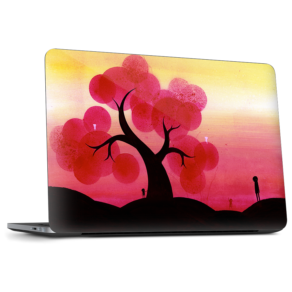 Red Blossoms Dell Laptop Skin