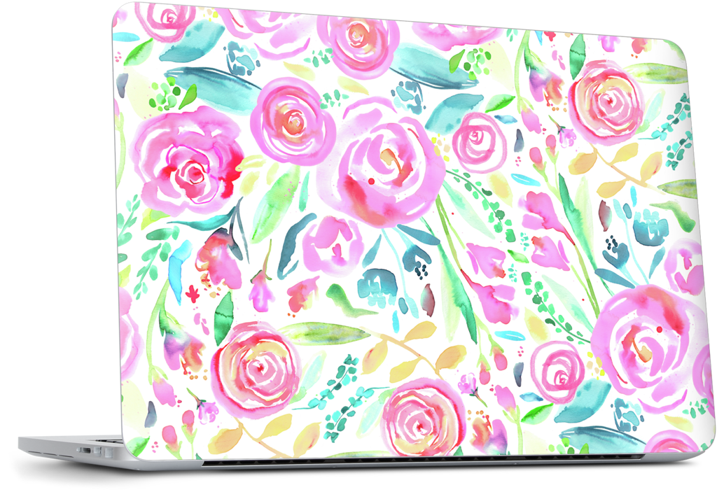 Sweet Floral Roses Pastel Bouquet MacBook Skin