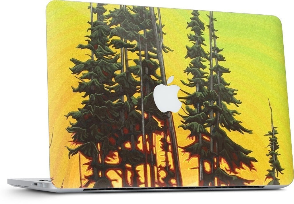 Green Skies At Night MacBook Skin
