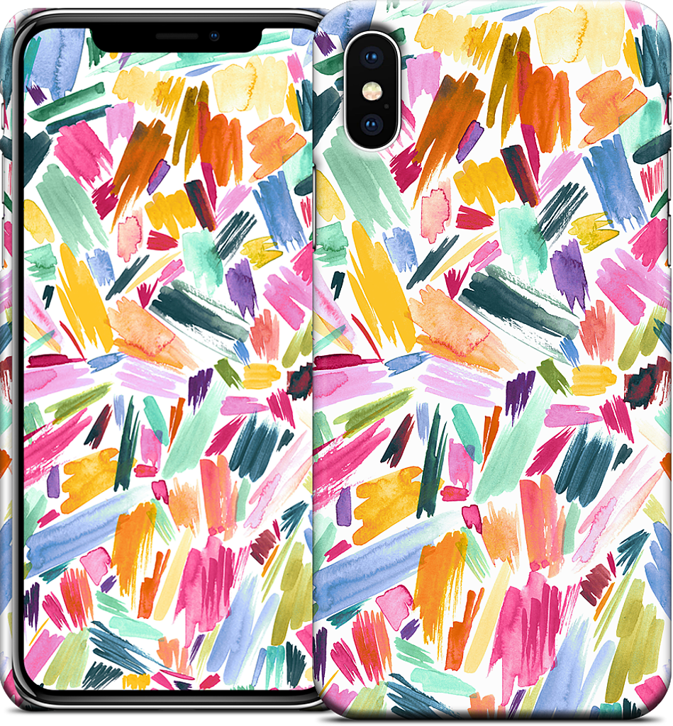 Colorful Abstract Strokes iPhone Case