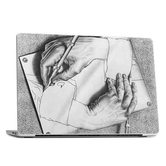 Drawing Hands MacBook Skin