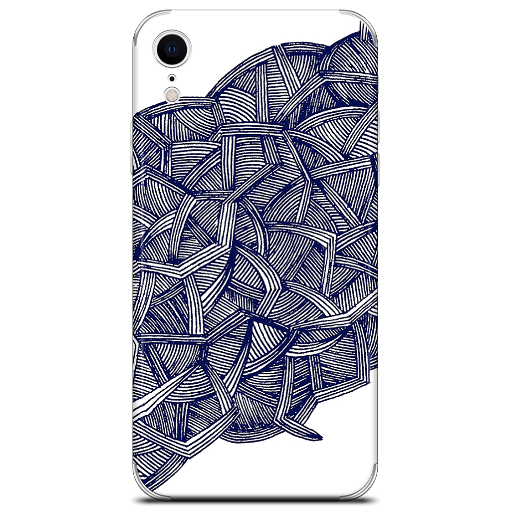 blue lines iPhone Skin