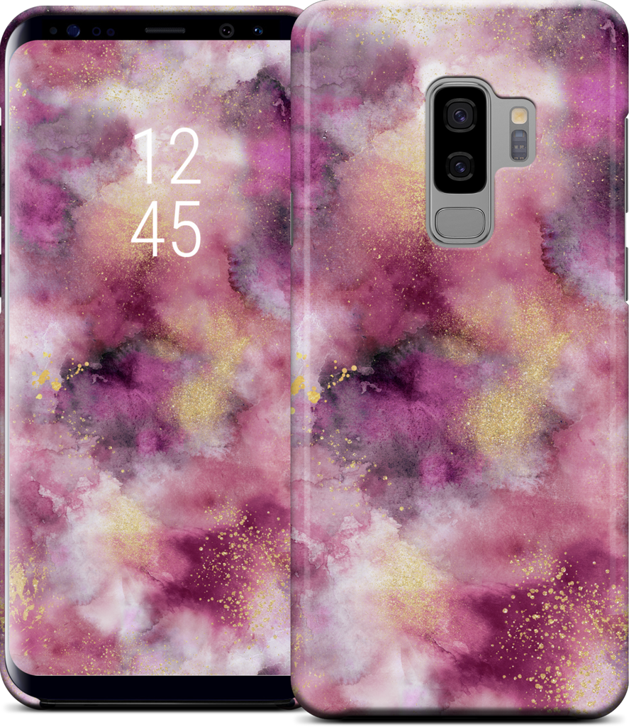 Watercolor Marble Pink Gold Samsung Case