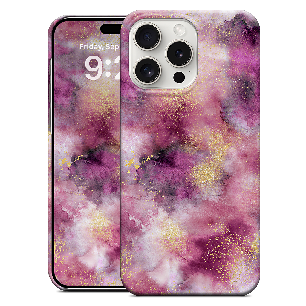 Watercolor Marble Pink Gold iPhone Case