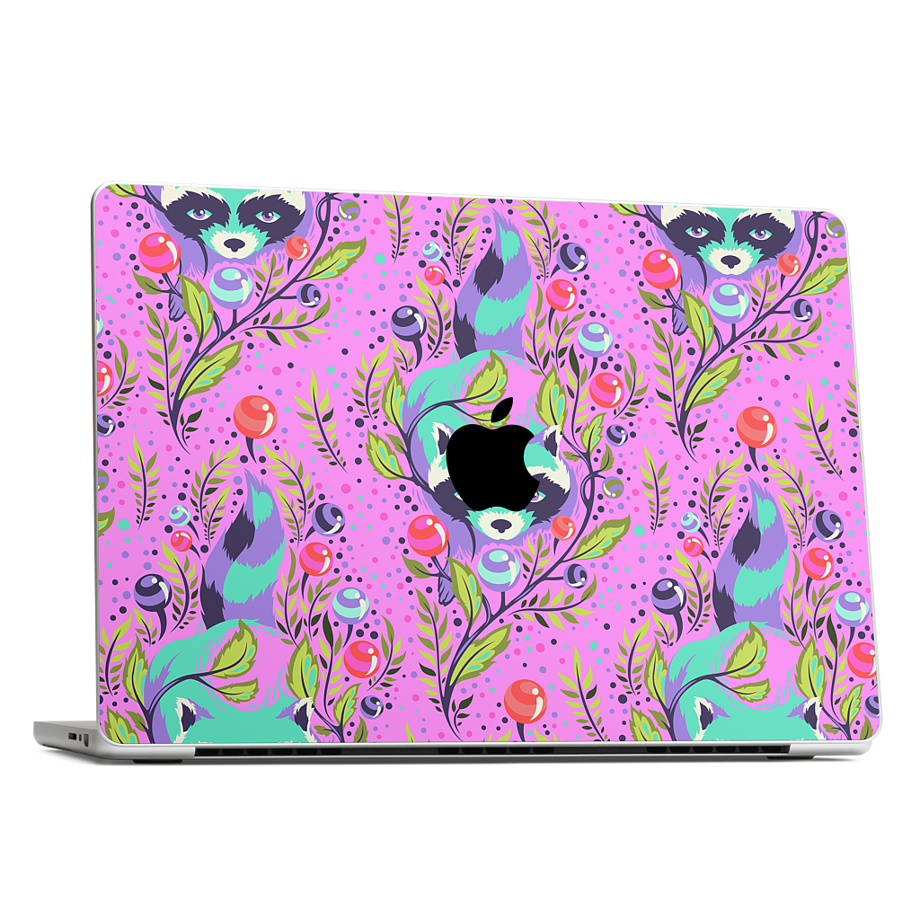 Raccoon Fuchsia MacBook Skin