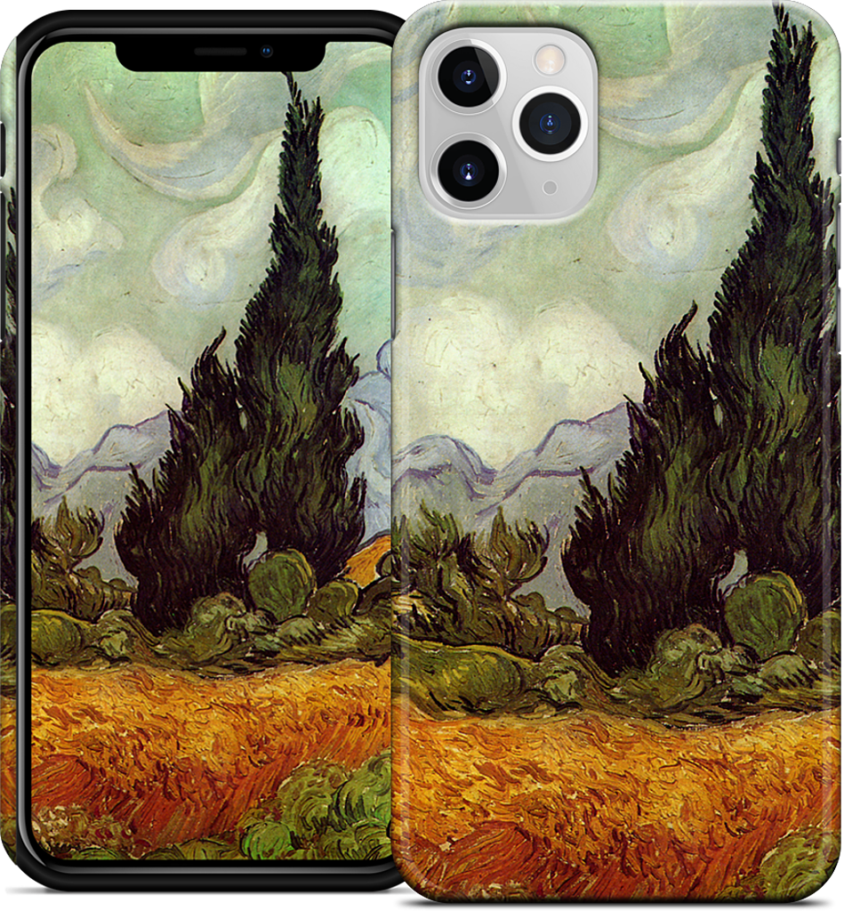 A Wheatfield with Cypresses iPhone Case