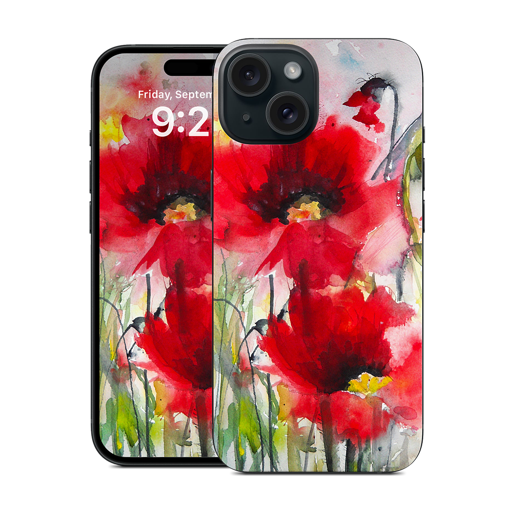 Red Poppies iPhone Skin