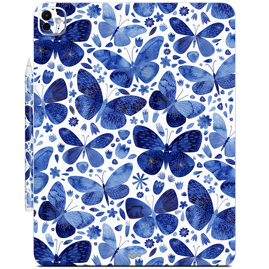Blue Butterflies iPad Skin
