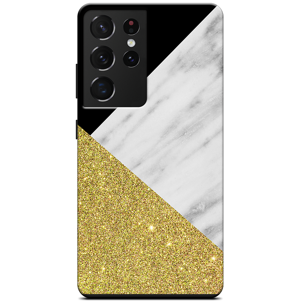Gold and Real Italian Marble Collage Samsung Case