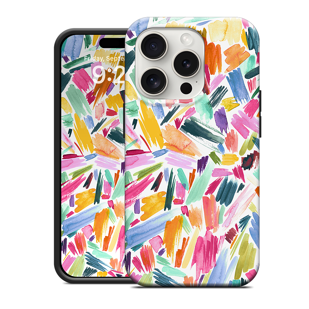 Colorful Abstract Strokes iPhone Case