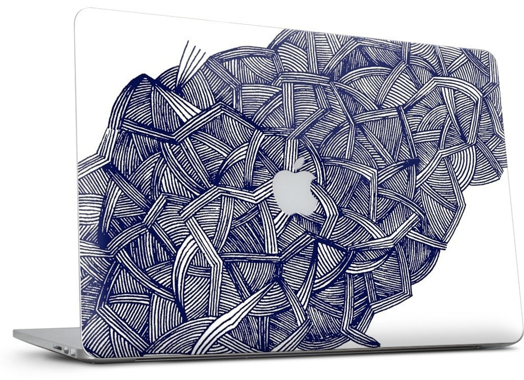 blue lines MacBook Skin