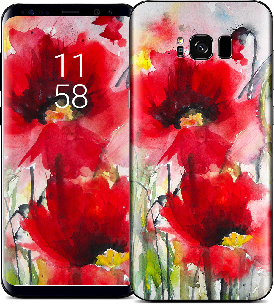Red Poppies Samsung Skin