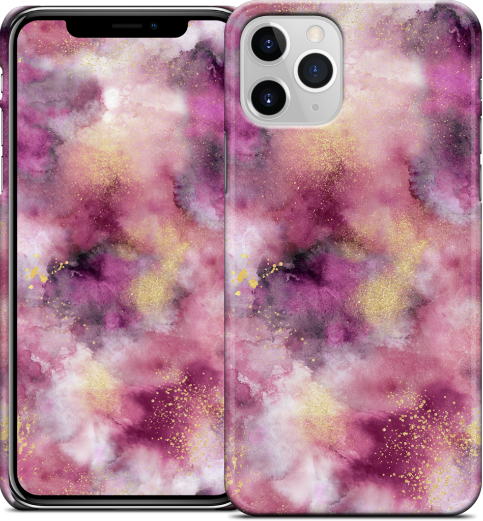 Watercolor Marble Pink Gold iPhone Case