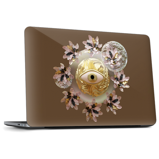 Golden Flowers Dell Laptop Skin