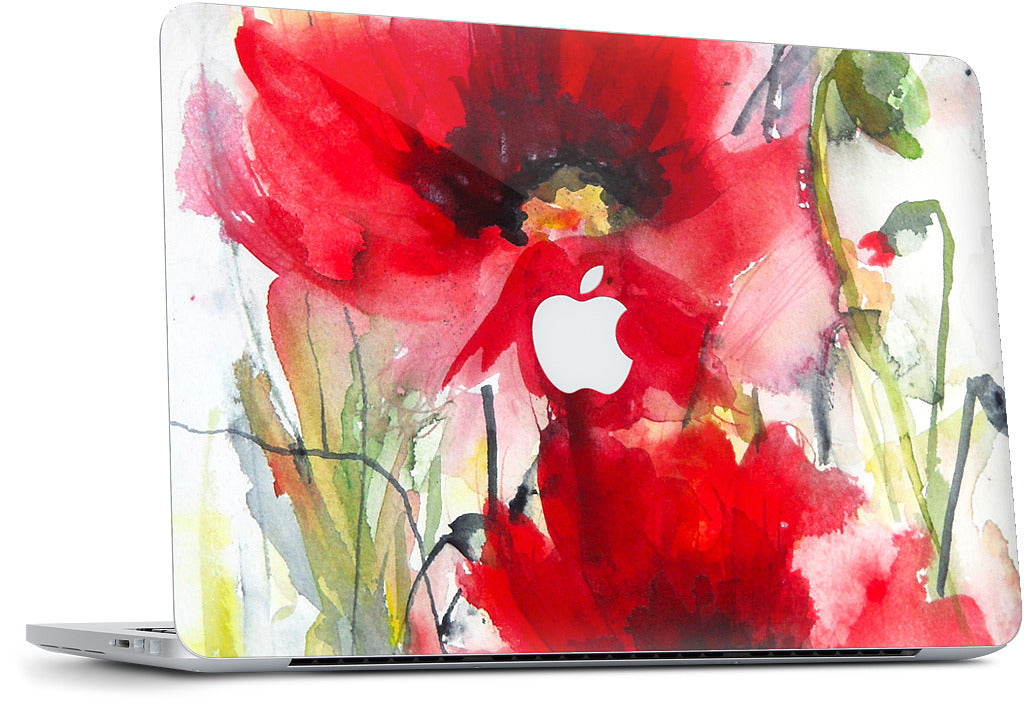 Red Poppies MacBook Skin