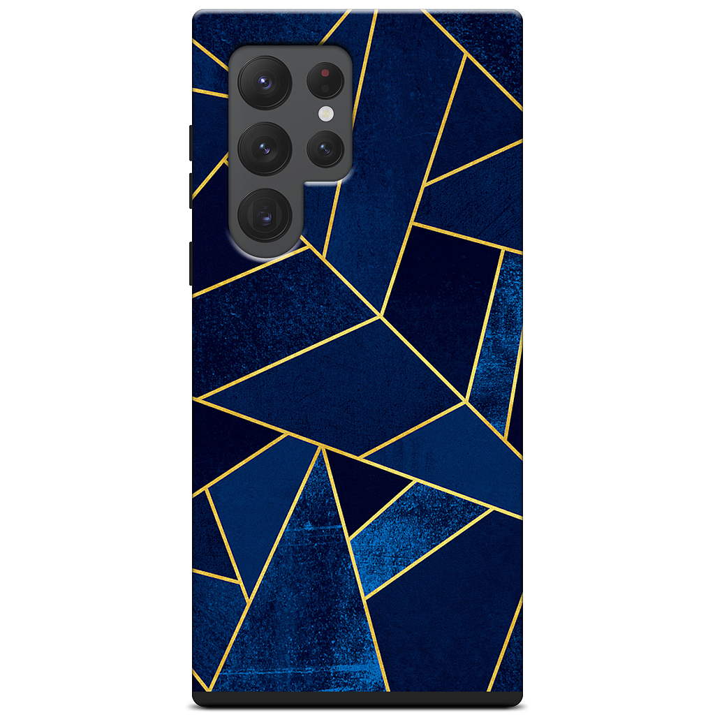 Blue Stone / Gold Lines Samsung Case