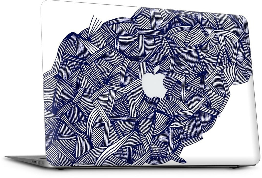 blue lines MacBook Skin