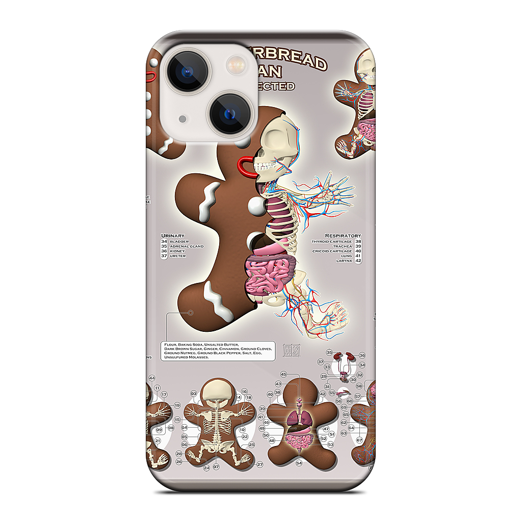 Gingerbread Man Dissected iPhone Case