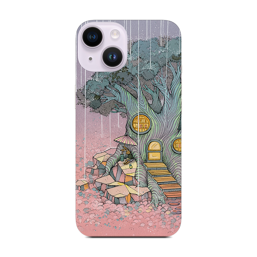 Rainy Day In The Library iPhone Skin