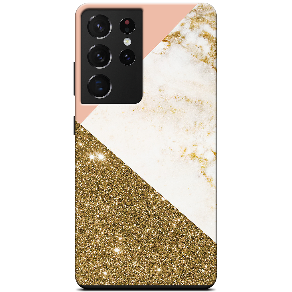 Gold Marble Collage  Samsung Case